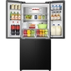 Hisense RQ5P470SYFD American Fridge Freezer, Black, D Rated,  Non-Plumbed