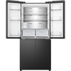 Hisense RQ5P470SYFD American Fridge Freezer, Black, D Rated,  Non-Plumbed