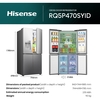 Hisense RQ5P470SYID American Fridge Freezer,  Non-Plumbed, Stainless Steel, D Rated