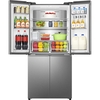 Hisense RQ5P470SYID American Fridge Freezer,  Non-Plumbed, Stainless Steel, D Rated