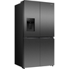 Hisense RQ5P640SYKD American Fridge Freezer, Black, D Rated,  Non-Plumbed