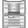 Hisense RQ5P640SYSD American Fridge Freezer, Stainless Steel, D Rated,  Non-Plumbed
