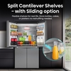 Hisense RQ5P640SYSD American Fridge Freezer, Stainless Steel, D Rated,  Non-Plumbed