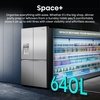 Hisense RQ5P640SYSD American Fridge Freezer, Stainless Steel, D Rated,  Non-Plumbed
