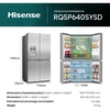 Hisense RQ5P640SYSD American Fridge Freezer, Stainless Steel, D Rated,  Non-Plumbed