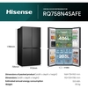 Hisense RQ758N4SAFE American Fridge Freezer, Black, E Rated,  Non-Plumbed