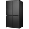 Hisense RQ758N4SAFE American Fridge Freezer, Black, E Rated,  Non-Plumbed