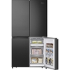 Hisense RQ758N4SAFE American Fridge Freezer, Black, E Rated,  Non-Plumbed