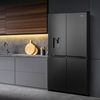 Hisense RQ758N4SWFE American Fridge Freezer, Black, E Rated,  Non-Plumbed