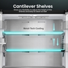 Hisense RQ758N4SWFE American Fridge Freezer, Black, E Rated,  Non-Plumbed