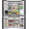 Hisense RQ758N4SWFE American Fridge Freezer, Black, E Rated,  Non-Plumbed