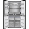 Hisense RQ758N4SWFE American Fridge Freezer, Black, E Rated,  Non-Plumbed