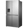 Hisense RQ758N4SWSE American Fridge Freezer, Stainless Steel, E Rated,  Non-Plumbed