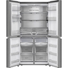 Hisense RQ758N4SWSE American Fridge Freezer, Stainless Steel, E Rated,  Non-Plumbed