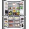Hisense RQ758N4SWSE American Fridge Freezer, Stainless Steel, E Rated,  Non-Plumbed