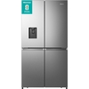 Hisense RQ758N4SWSE American Fridge Freezer, Stainless Steel, E Rated,  Non-Plumbed