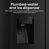 Hisense RQ760N4IFE American Fridge Freezer, Black, E Rated,  Plumbed