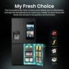 Hisense RQ760N4IFE American Fridge Freezer, Black, E Rated,  Plumbed