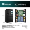 Hisense RQ760N4IFE American Fridge Freezer, Black, E Rated,  Plumbed