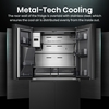 Hisense RQ760N4IFE American Fridge Freezer, Black, E Rated,  Plumbed
