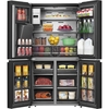 Hisense RQ760N4IFE American Fridge Freezer, Black, E Rated,  Plumbed