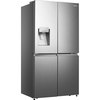 Hisense RQ760N4SASE American Fridge Freezer, Stainless Steel, E Rated,  Non-Plumbed