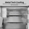 Hisense RQ760N4SASE American Fridge Freezer, Stainless Steel, E Rated,  Non-Plumbed