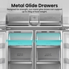 Hisense RQ760N4SASE American Fridge Freezer, Stainless Steel, E Rated,  Non-Plumbed
