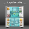 Hisense RQ760N4SASE American Fridge Freezer, Stainless Steel, E Rated,  Non-Plumbed