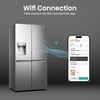 Hisense RQ760N4SASE American Fridge Freezer, Stainless Steel, E Rated,  Non-Plumbed