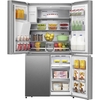 Hisense RQ760N4SASE American Fridge Freezer, Stainless Steel, E Rated,  Non-Plumbed
