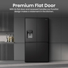 Hisense RQ760N4SBFE American Fridge Freezer, Black, E Rated,  Non-Plumbed