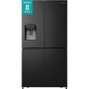 Hisense RQ760N4SBFE American Fridge Freezer, Black, E Rated,  Non-Plumbed