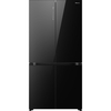 Hisense RQ768N4GBE American Fridge Freezer,  Non-Plumbed, Black, E Rated