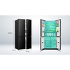 Hisense RQ768N4GBE American Fridge Freezer,  Non-Plumbed, Black, E Rated