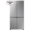 Hisense RQ768N4GVE American Fridge Freezer, Silver, E Rated,  Non-Plumbed