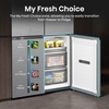 Hisense RQ768N4GVE American Fridge Freezer, Silver, E Rated,  Non-Plumbed