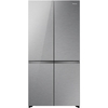 Hisense RQ768N4GVE American Fridge Freezer, Silver, E Rated,  Non-Plumbed