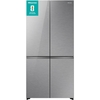 Hisense RQ768N4GVE American Fridge Freezer, Silver, E Rated,  Non-Plumbed