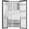Hisense RS5P528SPBC American Fridge Freezer, Black, C Rated,  Plumbed