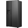 Hisense RS5P528SPBC American Fridge Freezer, Black, C Rated,  Plumbed