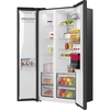 Hisense RS5P528SPBC American Fridge Freezer, Black, C Rated,  Plumbed