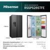 Hisense RS5P528STBE American Fridge Freezer, Black, E Rated,  Non-Plumbed
