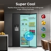 Hisense RS5P528STBE American Fridge Freezer, Black, E Rated,  Non-Plumbed