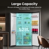 Hisense RS5P528STBE American Fridge Freezer, Black, E Rated,  Non-Plumbed