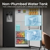 Hisense RS5P528STBE American Fridge Freezer, Black, E Rated,  Non-Plumbed