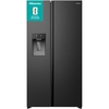 Hisense RS5P528STBE American Fridge Freezer, Black, E Rated,  Non-Plumbed