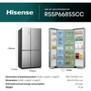 Hisense RS5P668SSCC American Fridge Freezer, Silver, C Rated,  Non-Plumbed