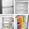 Hisense RS5P668SSCC American Fridge Freezer, Silver, C Rated,  Non-Plumbed