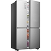 Hisense RS5P668SSCC American Fridge Freezer, Silver, C Rated,  Non-Plumbed